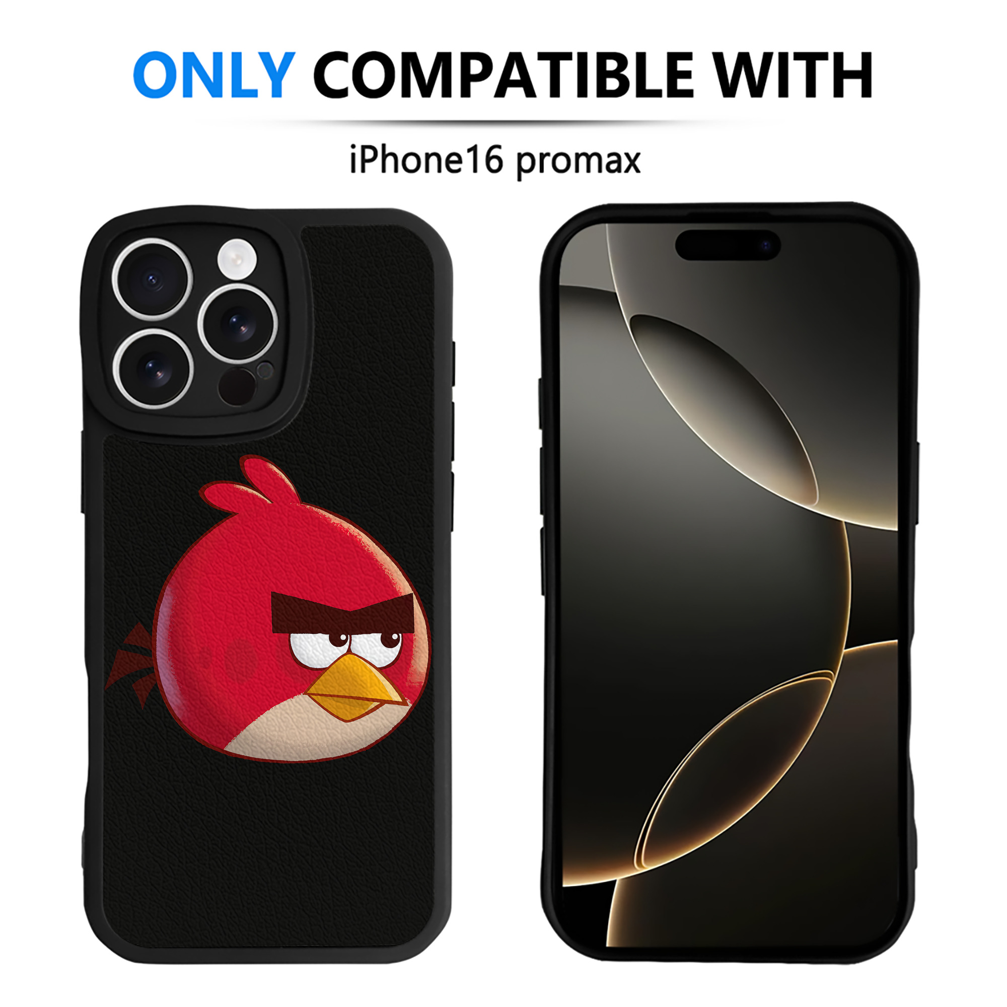 （画像用） Angry Birds アングリーバード 【iPhone 16シリーズ対応】シリコンスマホケース（レザー調） 材質：シリコン